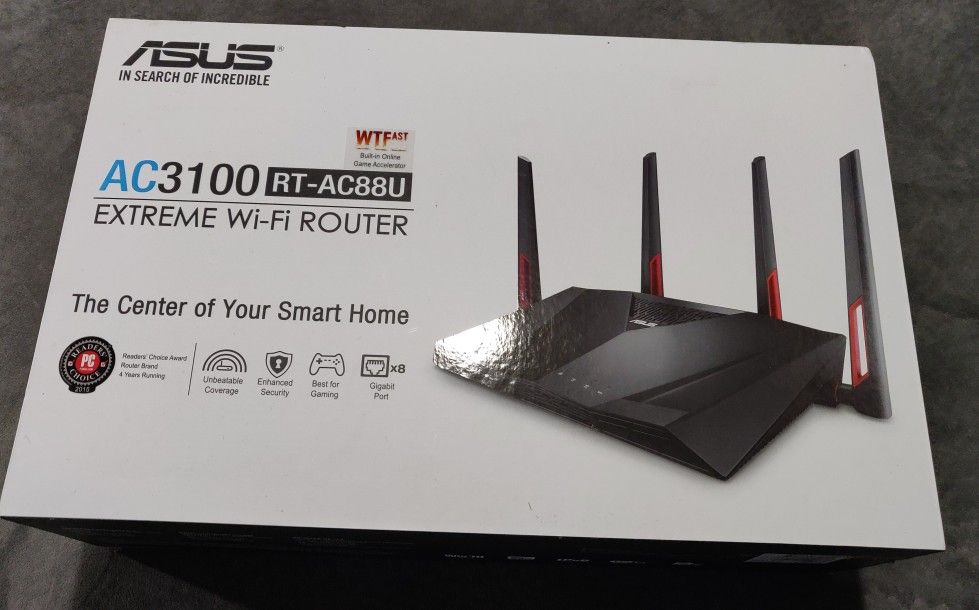 Asus RT-AC88U Dual Band Extreme WiFi Router - Great for Gaming or Work - Almost New!