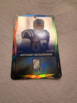 2025 Anthony Richardson, Wild Foil Card, Core Edition Uno Elite, # 153 Mattel