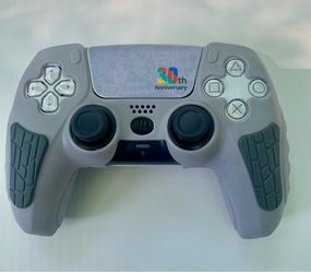 Sony PlayStation 5 Dual Sense Wireless Controller + 30th Anniversary Rubber Skin