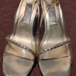 Clear Gold Heels