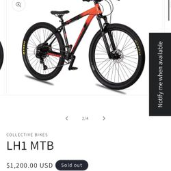 Brand New Collective Bikes LH1 MTB (29” / 12-Speed) – $100