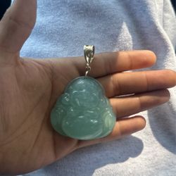 10k Budda Jade Pendant 