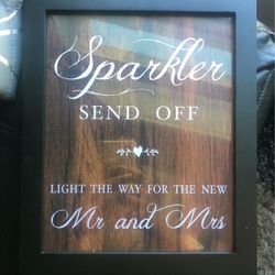 Sparkler Send Off Sign