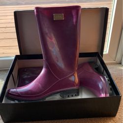 Nicole Miller Tall Rain boots Size 10 M Plum