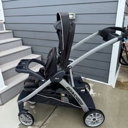 Chicco BravoFor2 Standing/Sitting Stroller - Black/Gray