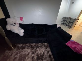 Black boneless couch