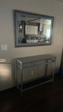 Console Table and Mirro
