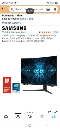 Used SAMSUNG odyssey "32 Monitors