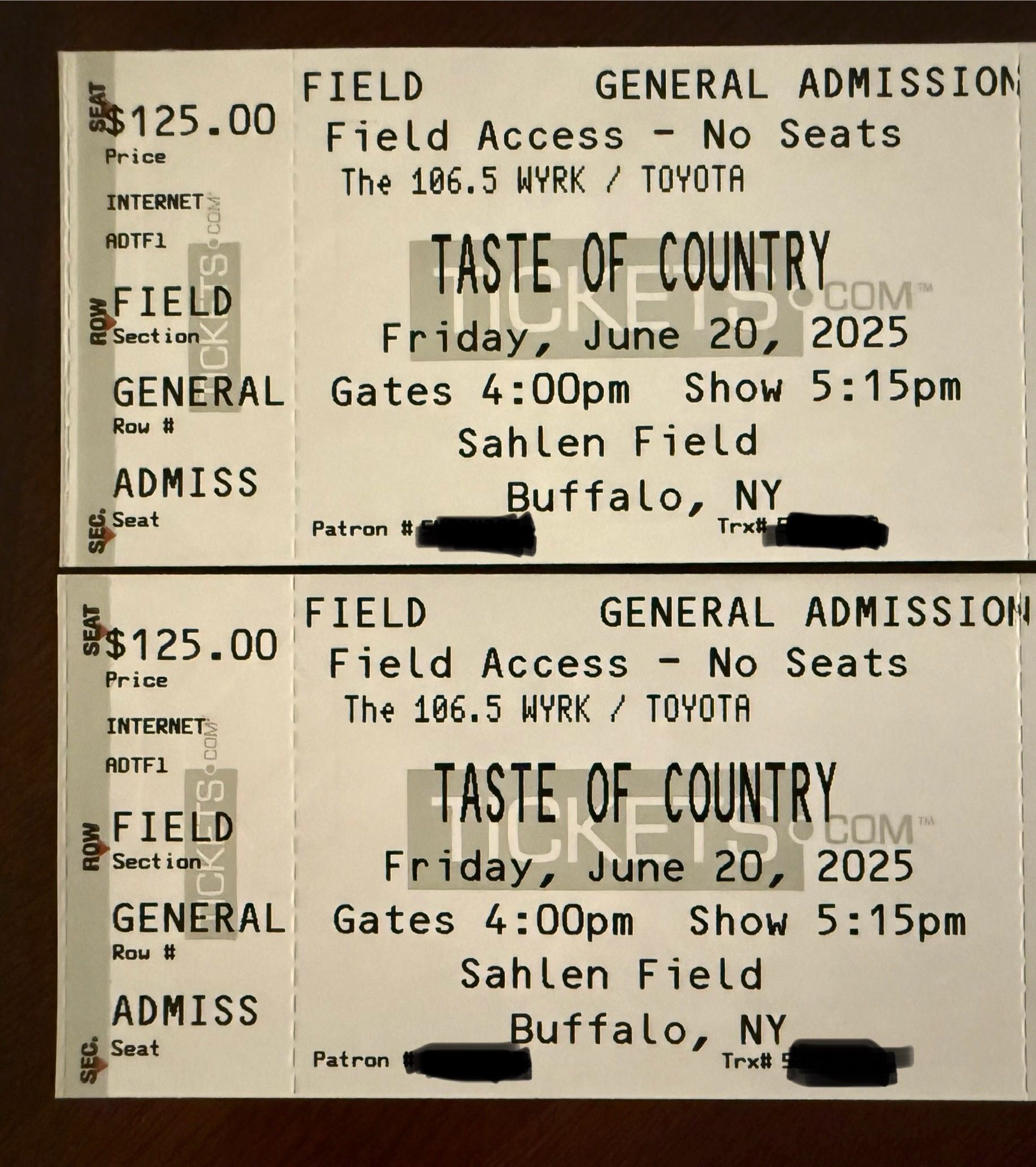 Concert Tickets (Jason Aldean)