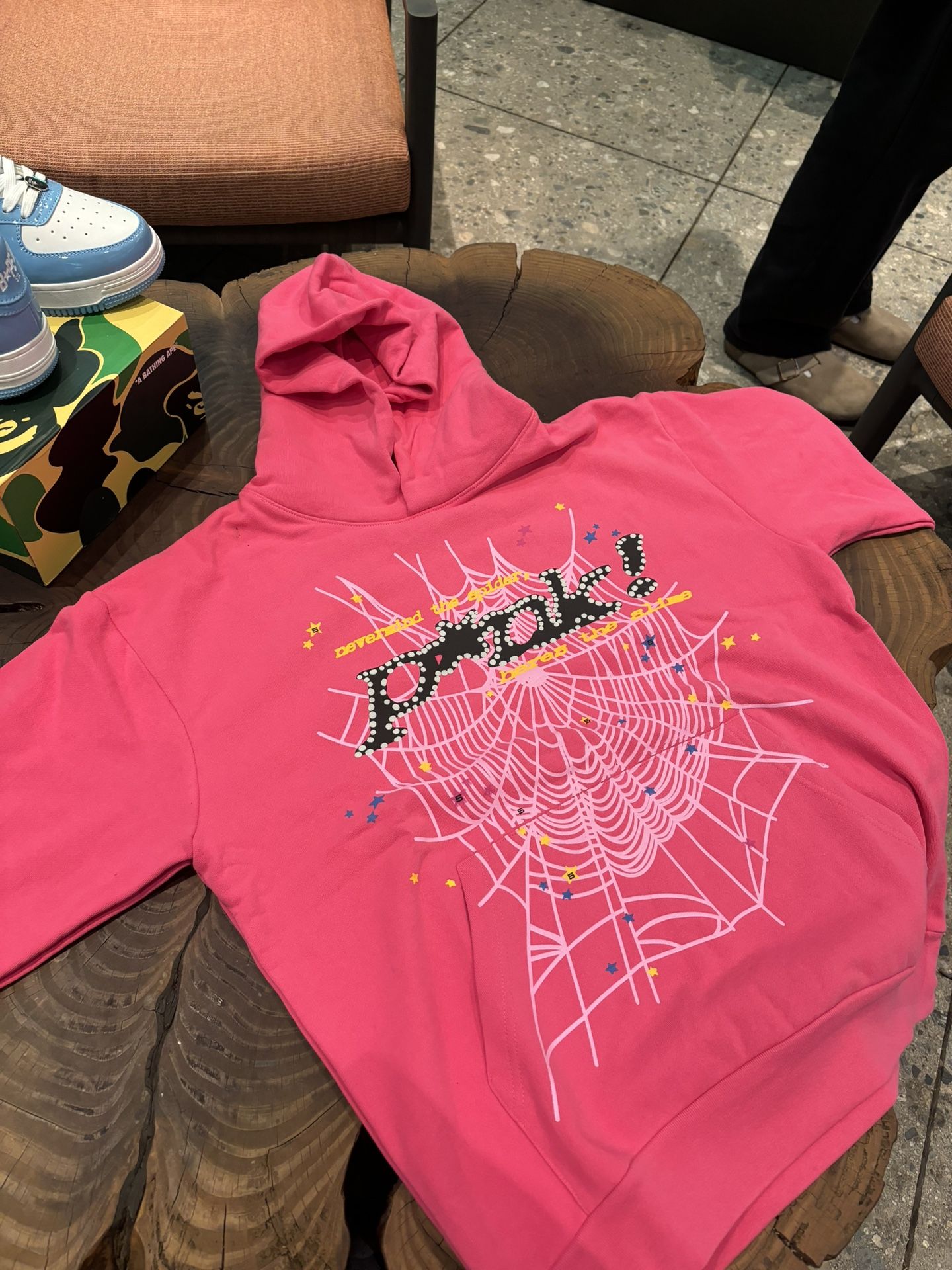 Pink spider hoodie