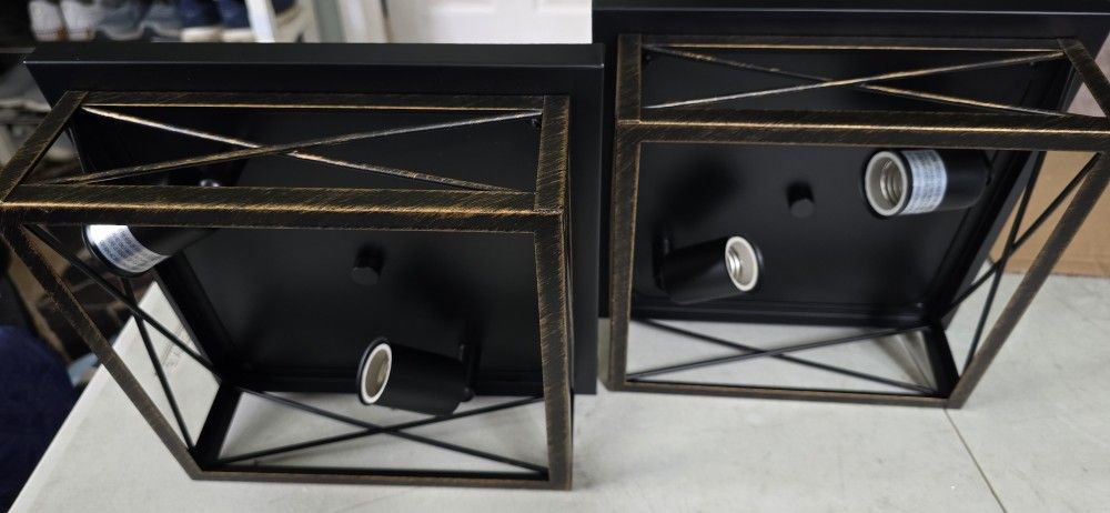 Oil Rubbed Bronze Hallway Light Fixtures Ceiling, 2-Light, 2 Pack.