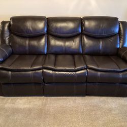 Brown Leather Furniture - Recliner & Couch