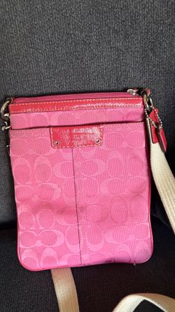Vintage Coach Pink Signature Crossbody Bag
