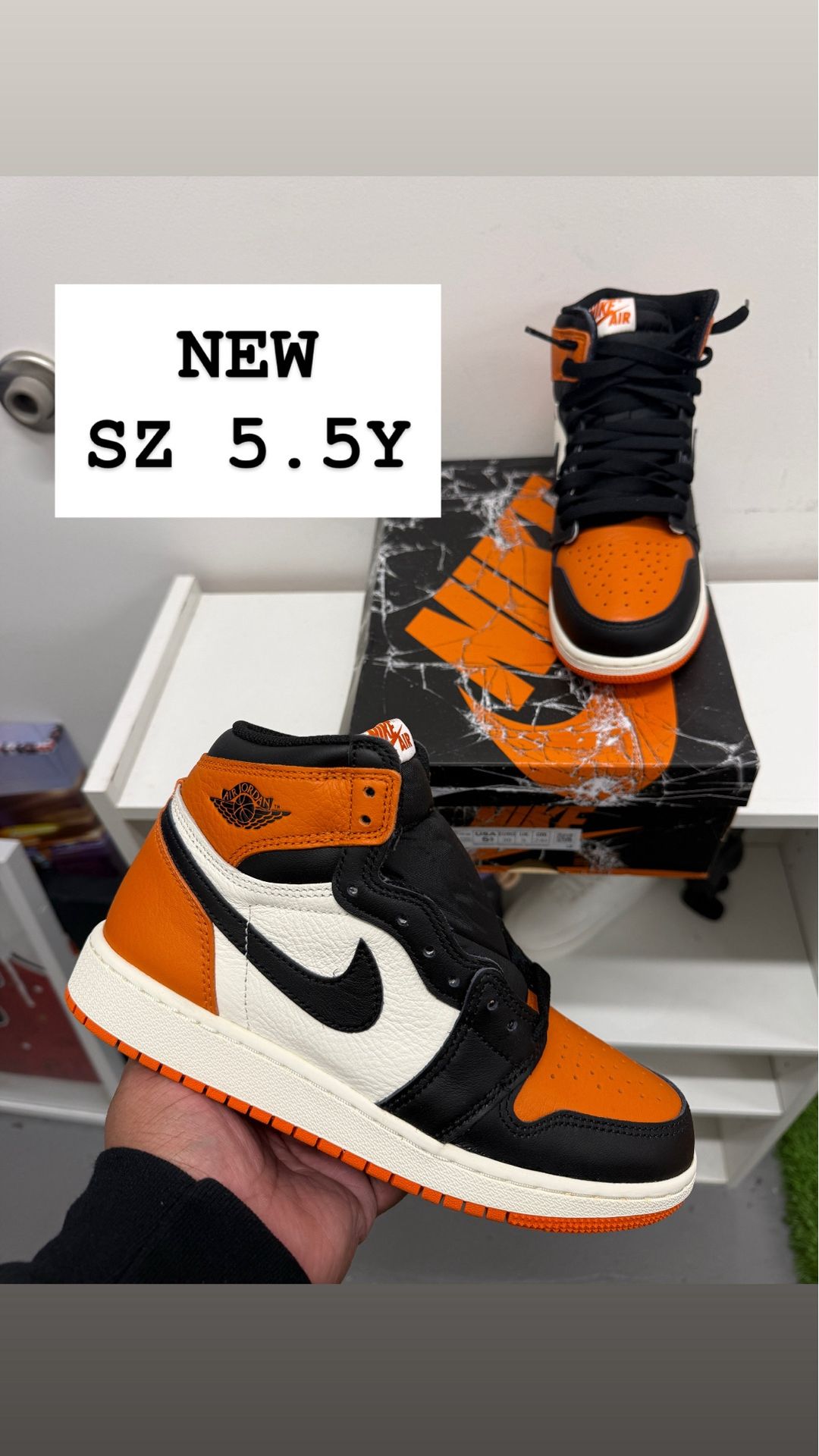 NEW Air Jordan 1 Shattered Backboard SZ 5.5Y