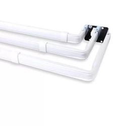 Rod Desyne Lockseam Triple Curtain Rod, 84-120 inch, White (B08L5NWX1G) - $50 OBO