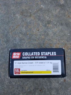 Grip rite Collated staples 18 gauge