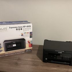Epson Expression Home XP-4105 Wireless All-in-One Color Inkjet Printer, Black - Print Copy Scan - 10.0 ppm, 5760 x 1440 dpi, 2.4" LCD, Auto 2-Sided Pr