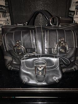 Black Leather Coach B