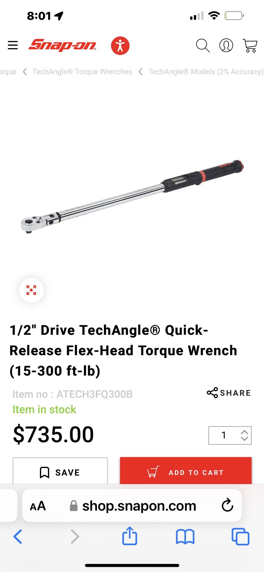 Snap On Torque Wrench