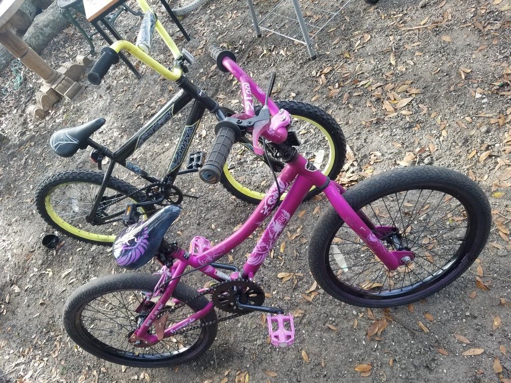 2 kid bike special!! Pink kent and yellow black huffy both 20in