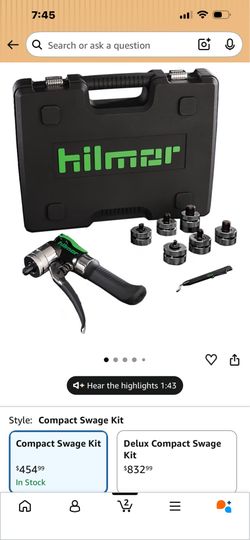 Hilmor swage kit HVAC