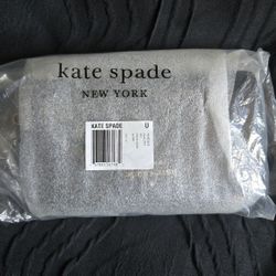 NWOT Kate Spade New York Black Leather Wristlet with phone holder Clutch Wallet