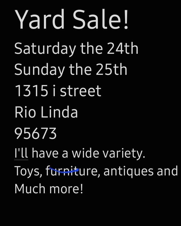 Yard Sale!