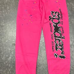 Pink And Black Spider Pants 