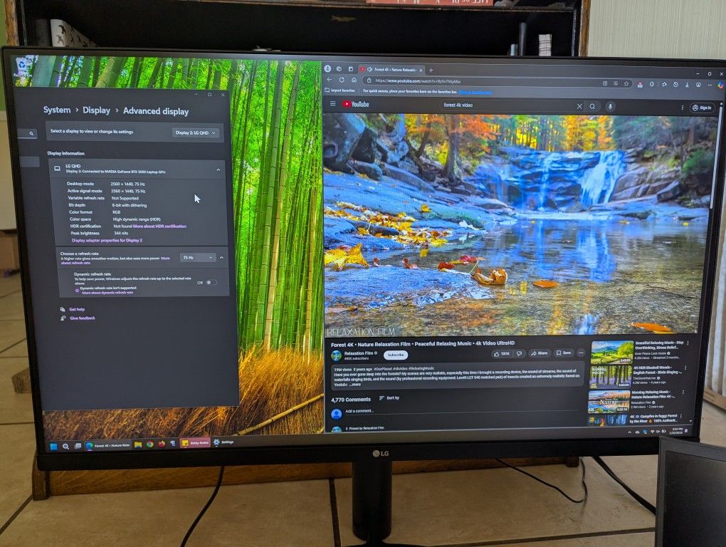 LG 32" QHD 75Hz HDR FreeSync Monitor 2560 x 1440 Resolution