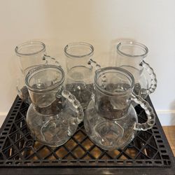 (6) Glass Pitcher