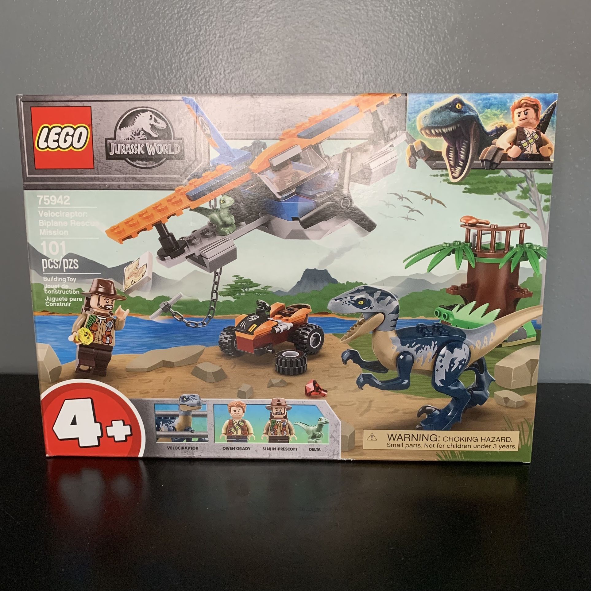 LEGO Jurassic World 75942 Velociraptor: Biplane Rescue Mission NEW SEALED!
