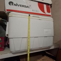 Large White Hard Cooler with Lid