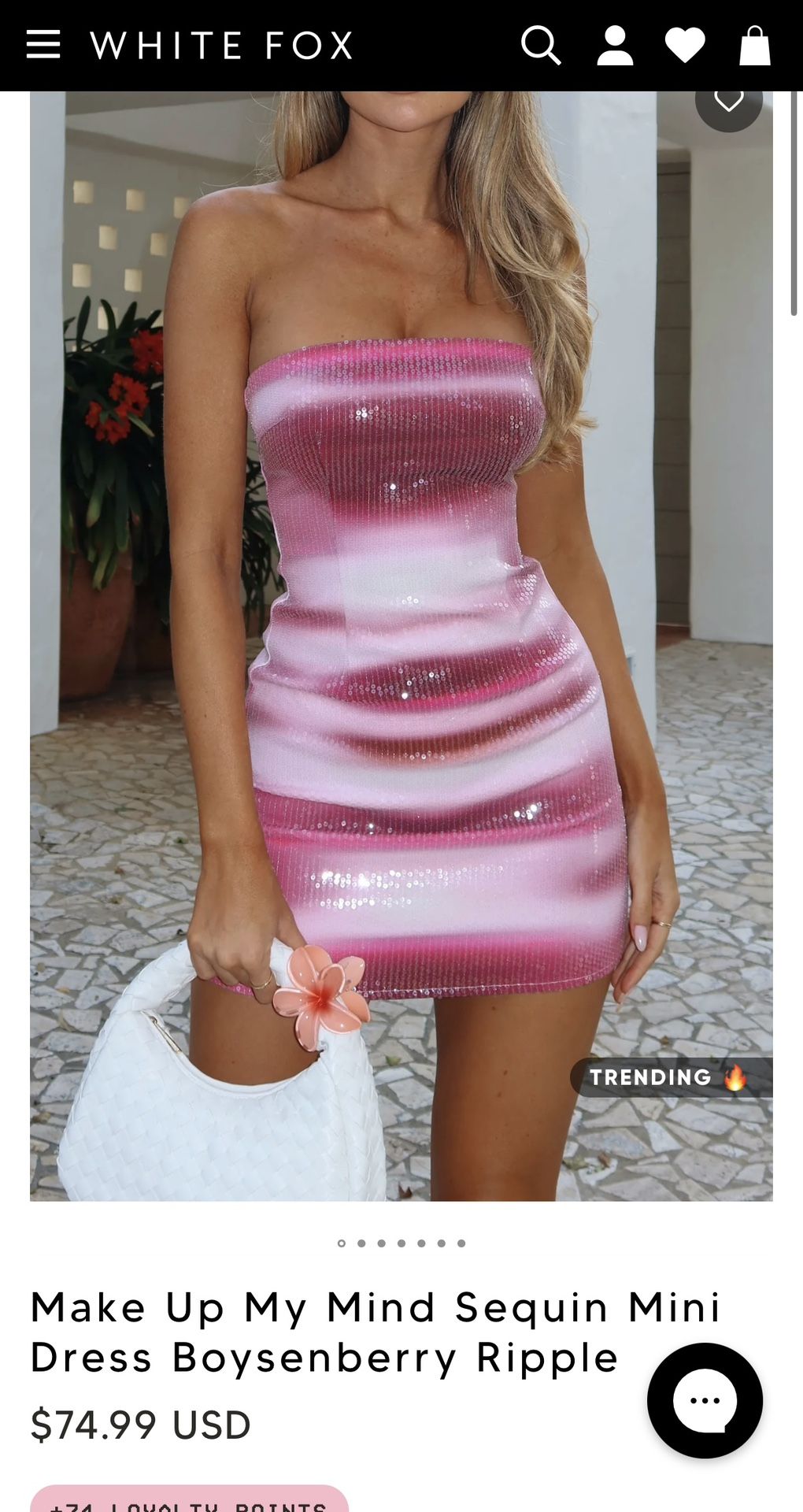 White Fox Mini Dress 