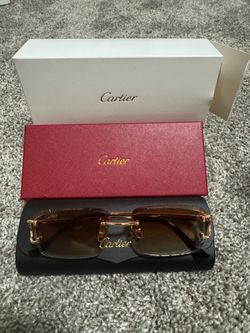 Cartier sunglasses for Sale 50$ gold frame , black/brown lenses