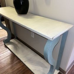 Shabby Chic Off-White Console Table - Farmhouse Entryway table