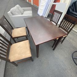 Small Dining Room Table W/ 4 Chairs 