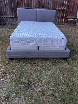 QUEEN BED FRAME AND MATTRESS