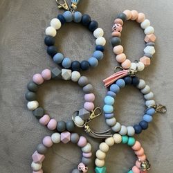 Silicone DIY Wristlets Keychain