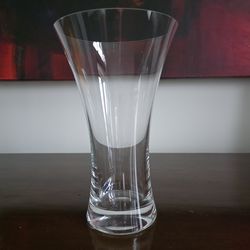 Clear Glass Flared Vase