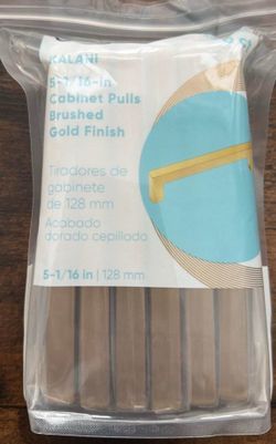 KALANI 5 1/16 inch Brushed Gold Cabinet Pulls  (6per pack)