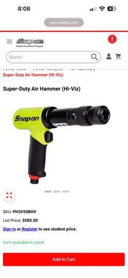 Snap on air hammer