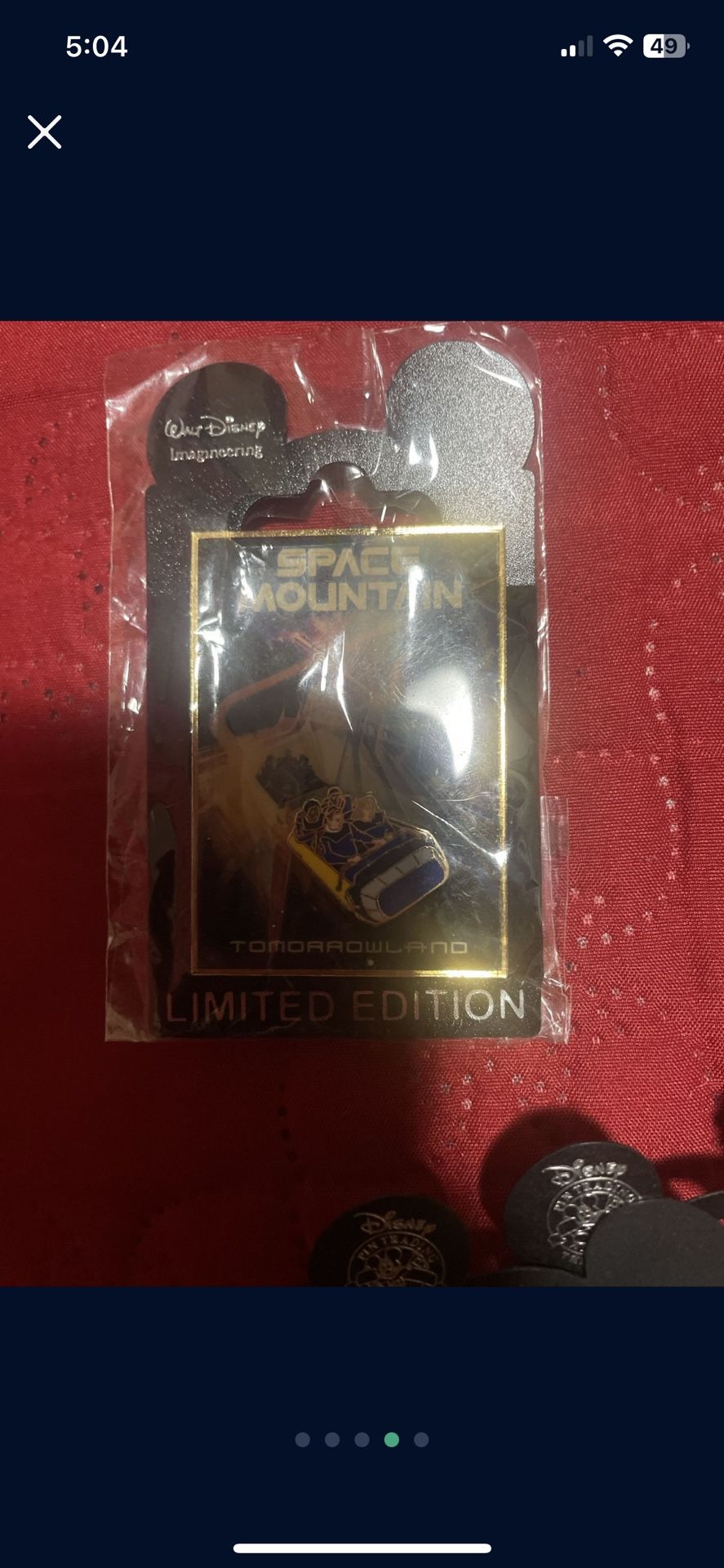 RARE limited edition space mountain disney pin 