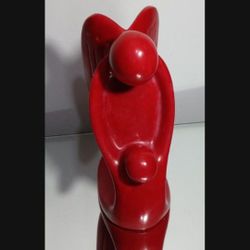 Red Soapstone Sculpture/ Statue 9"×6"