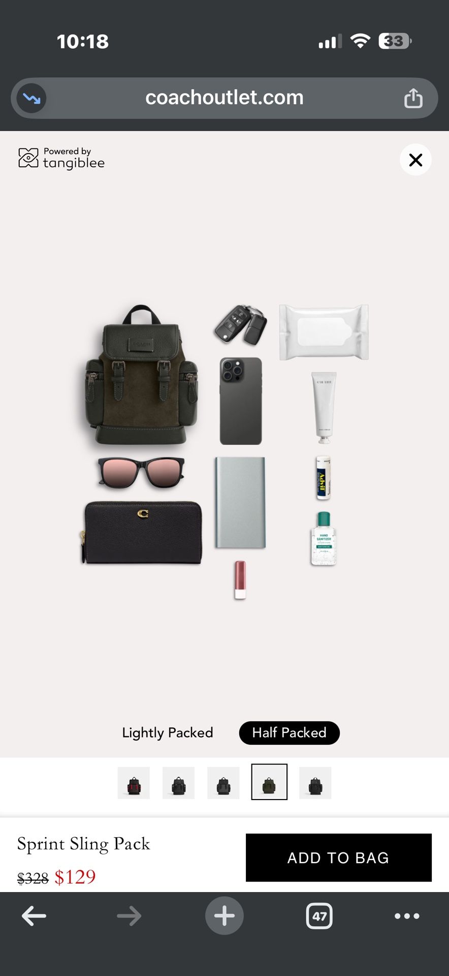 Coach Sprint Sling Pack – Uniform Green (New with Tags