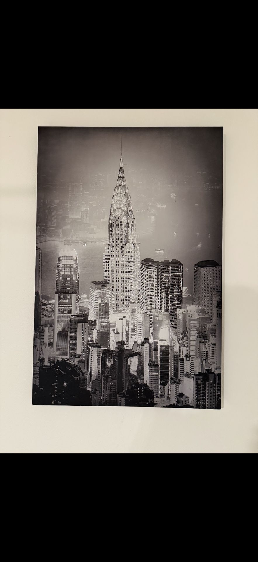 New York City Skyline Wall Art - Black And White