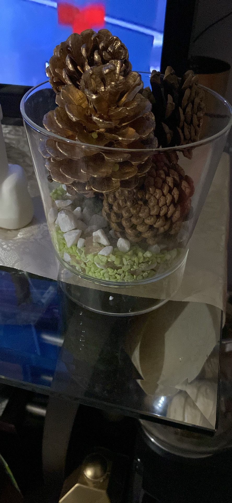 Regalo Vase De Cristal Con Las Cosas Adentro