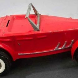 Vintage 1960s Buddy L Red Hot Rod Roadster - Pressed Steel Car