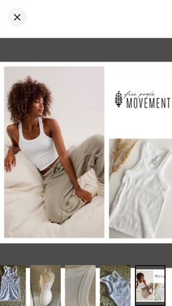 NEW! Free People Ribbed Seamless Tank in white (M/L)