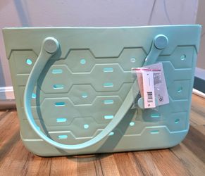Mainstays All Purpose Large EVA Flex Tote Bag Classic Mint Green 18" Waterproof