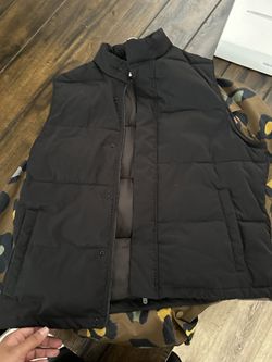 Zara Black Vest And Ice Cream Jacket 